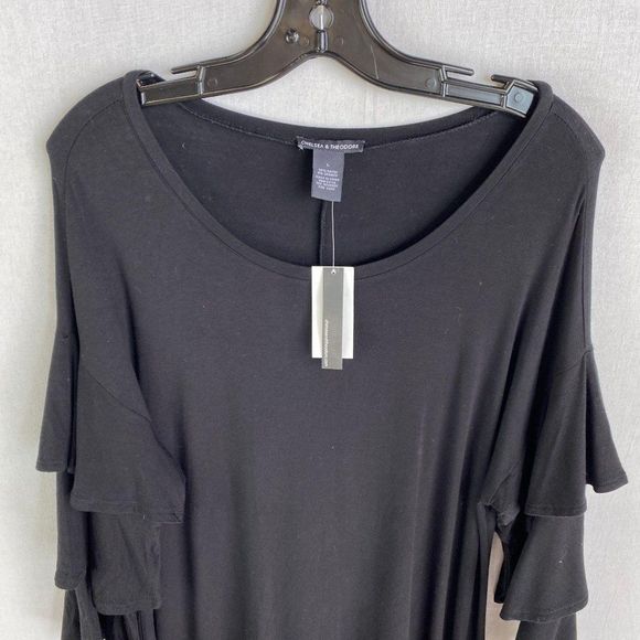 CHELSEA & THEODORE TIERED SLEEVE DRESS NWT - Picture 4 of 7